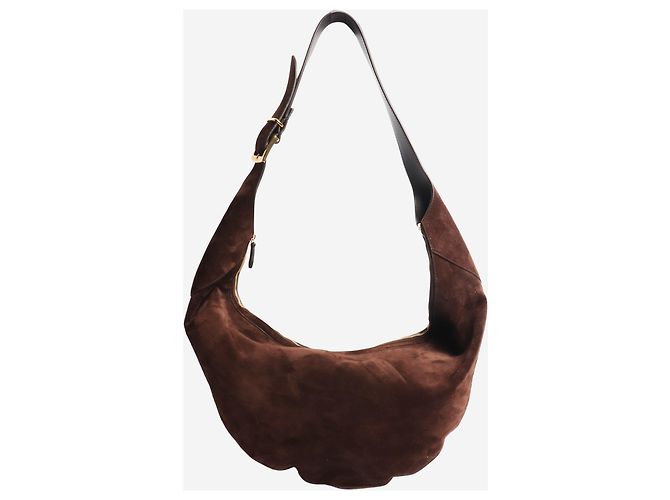 Khaite Bolsa de ombro de camurça marrom - vista 3
