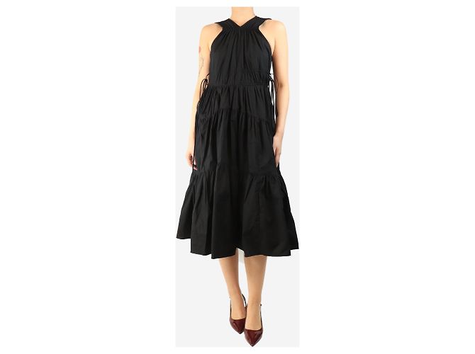 Proenza Schouler Schwarzes Libby Popeline-Kleid - Größe UK 8 - Ansicht 3