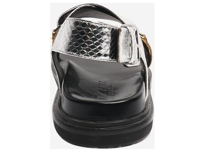 Marni Sandali con cinturini incrociati argento metallizzato - taglia EU 40 - vista 3