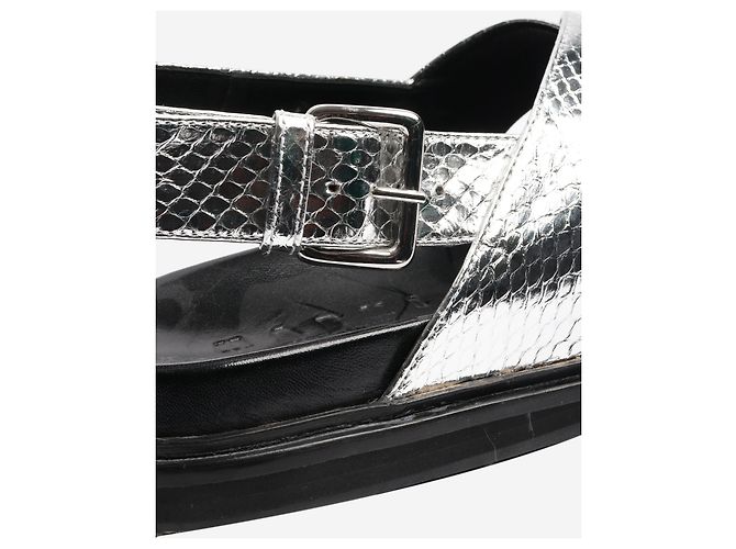 Marni Sandali con cinturini incrociati argento metallizzato - taglia EU 40 - vista 5