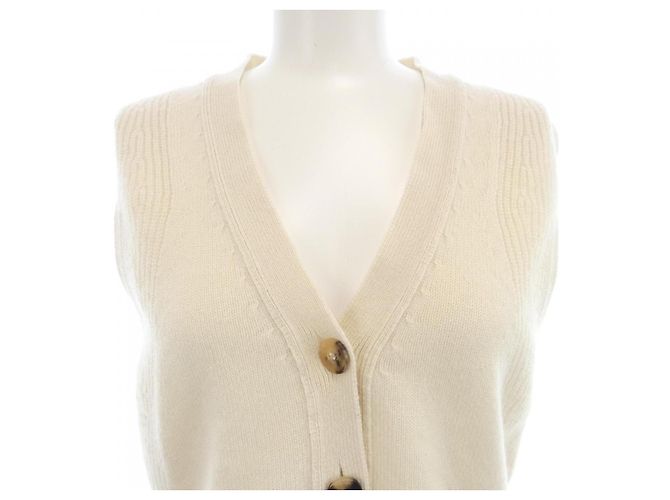Hermès Chaleco de cachemira Hermes Beige - vista 5