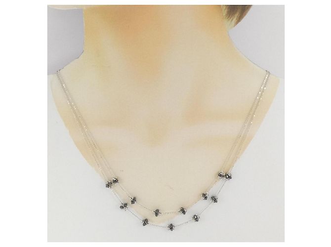 Autre Marque Collana in diamante in oro bianco Au750 Argento - vista 5