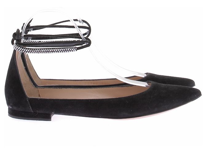 Gianvito Rossi Bailarinas negras con strass Negro - vista 2