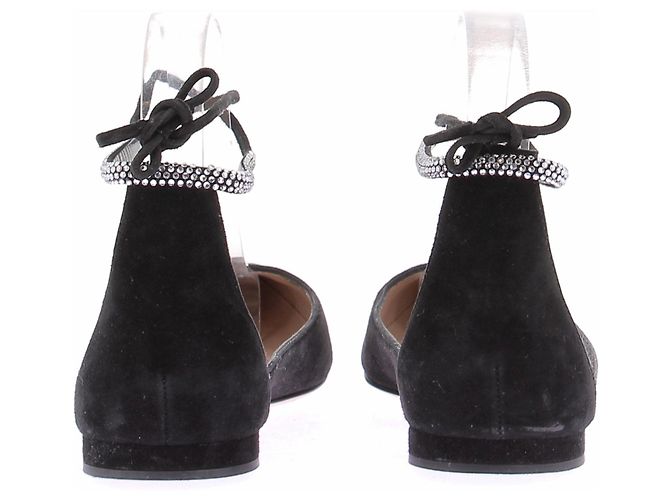 Gianvito Rossi Bailarinas negras con strass Negro - vista 5