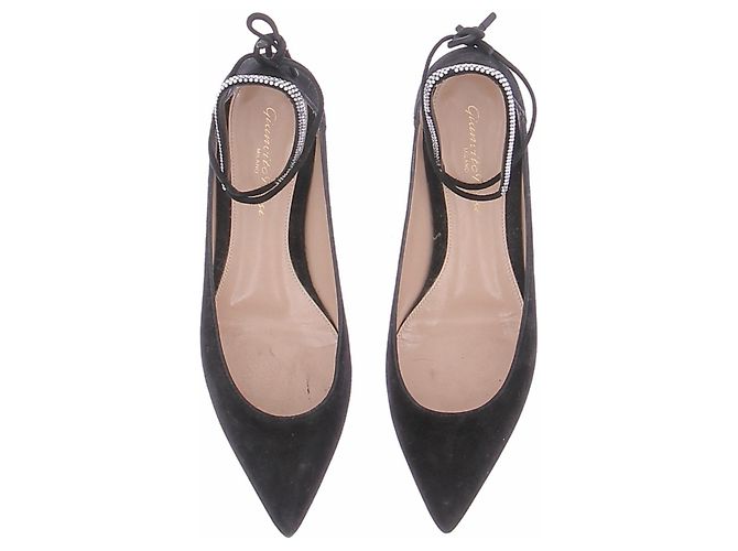Gianvito Rossi Bailarinas negras con strass Negro - vista 6