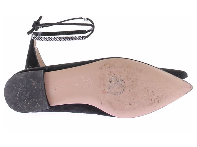 Gianvito Rossi Bailarinas negras con strass Negro - vista 7
