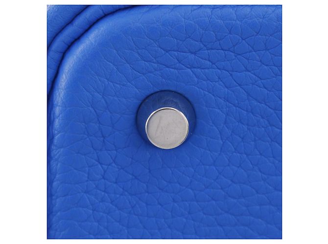 Borsa Hermès Picotin Lock in taurillon Clémence Blu - vista 10