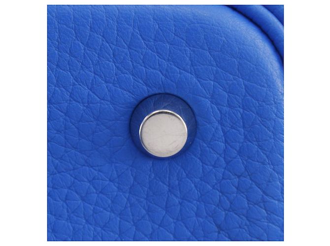 Borsa Hermès Picotin Lock in taurillon Clémence Blu - vista 11