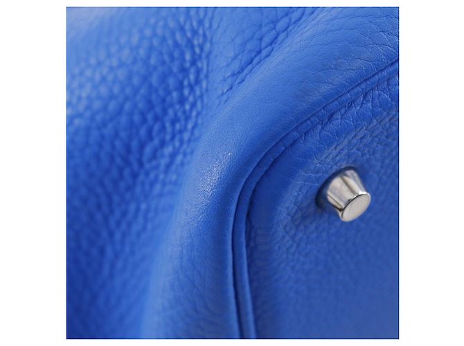 Borsa Hermès Picotin Lock in taurillon Clémence Blu - vista 4