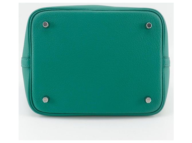 Borsa Hermès Picotin Lock 22 MM Taurillon Maurice Verde - vista 10