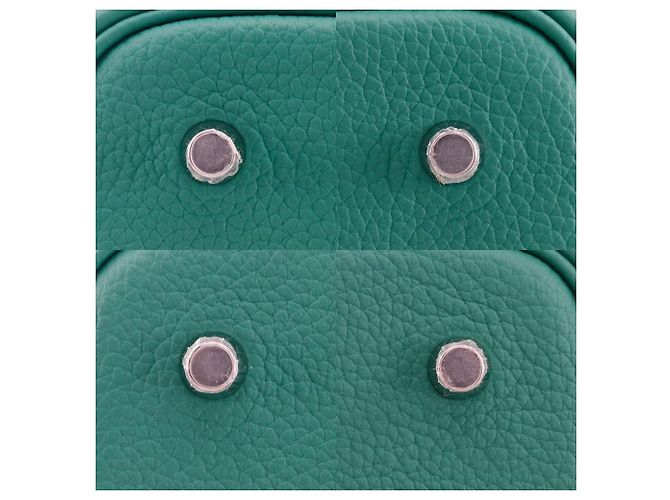 Borsa Hermès Picotin Lock 22 MM Taurillon Maurice Verde - vista 13