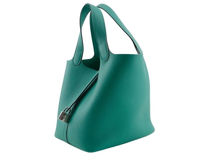 Borsa Hermès Picotin Lock 22 MM Taurillon Maurice Verde - vista 2