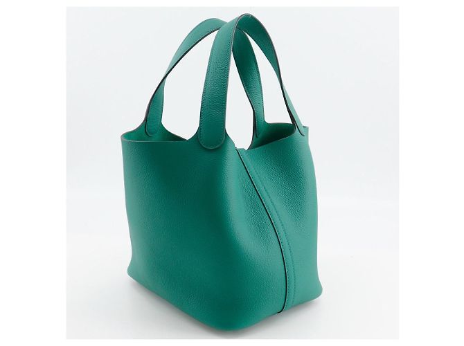 Borsa Hermès Picotin Lock 22 MM Taurillon Maurice Verde - vista 3