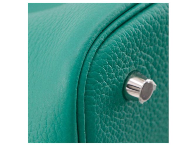 Borsa Hermès Picotin Lock 22 MM Taurillon Maurice Verde - vista 4