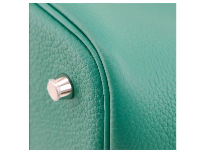 Borsa Hermès Picotin Lock 22 MM Taurillon Maurice Verde - vista 7
