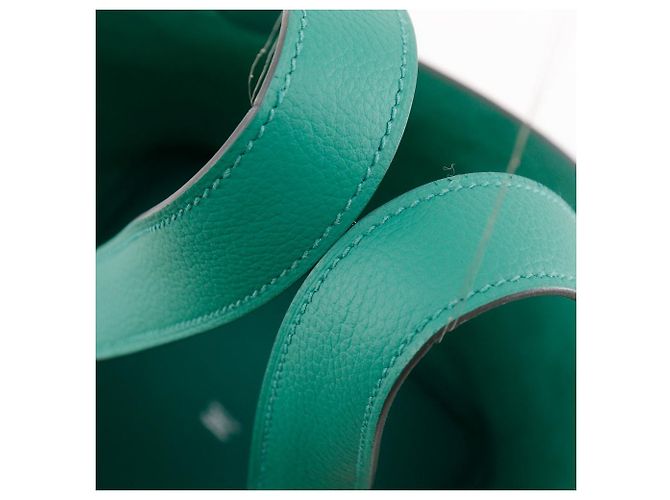 Borsa Hermès Picotin Lock 22 MM Taurillon Maurice Verde - vista 8