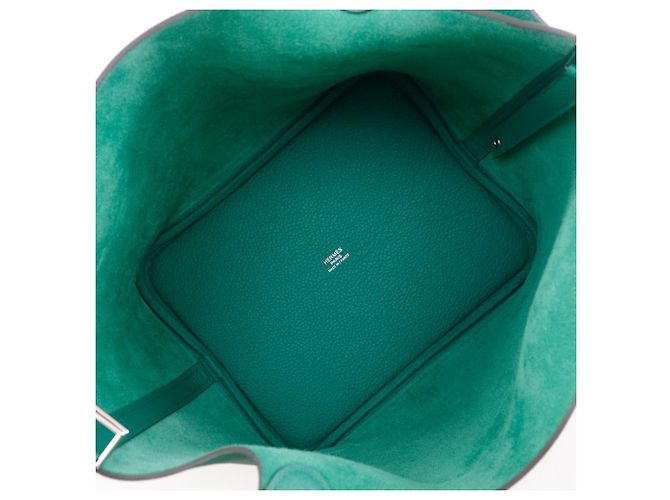 Borsa Hermès Picotin Lock 22 MM Taurillon Maurice Verde - vista 9