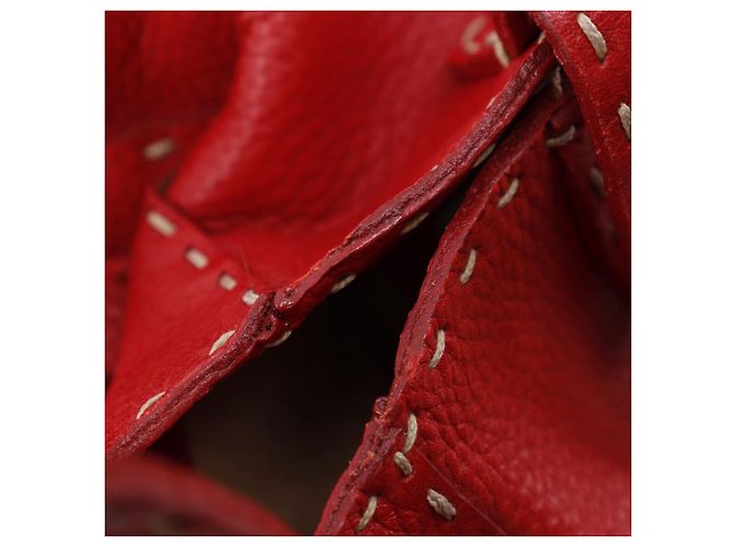 Fendi Selleria Lederhandtasche Rot - Ansicht 12