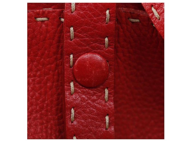 Fendi Selleria Lederhandtasche Rot - Ansicht 13
