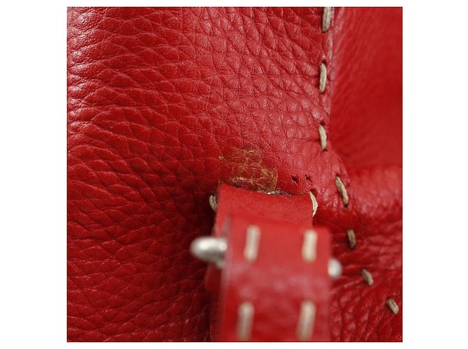 Fendi Selleria Lederhandtasche Rot - Ansicht 16