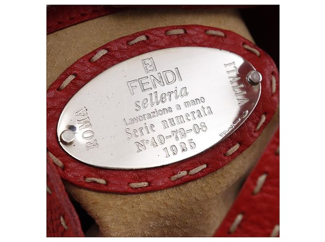 Fendi Selleria Lederhandtasche Rot - Ansicht 18
