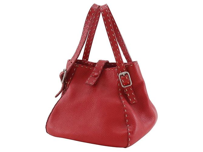 Fendi Selleria Lederhandtasche Rot - Ansicht 2