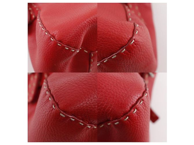 Fendi Selleria Lederhandtasche Rot - Ansicht 4