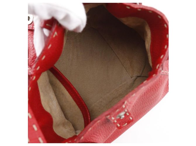 Fendi Selleria Lederhandtasche Rot - Ansicht 6