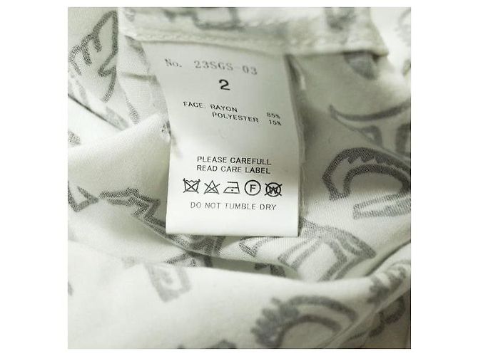 Autre Marque Rayon-Polyester-Hemd mit Graffiti-Druck von roarguns Weiß - Ansicht 7