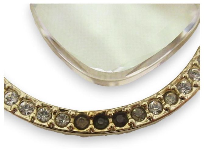 Colar Pendente de Anel Swarovski Dourado - vista 4