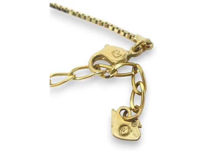 Colar Pendente de Anel Swarovski Dourado - vista 7