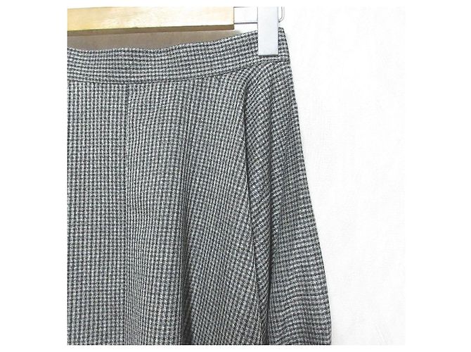 Autre Marque Falda larga Houndstooth LE CIEL BLEU Negro - vista 3