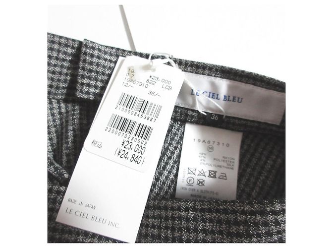 Autre Marque Falda larga Houndstooth LE CIEL BLEU Negro - vista 4
