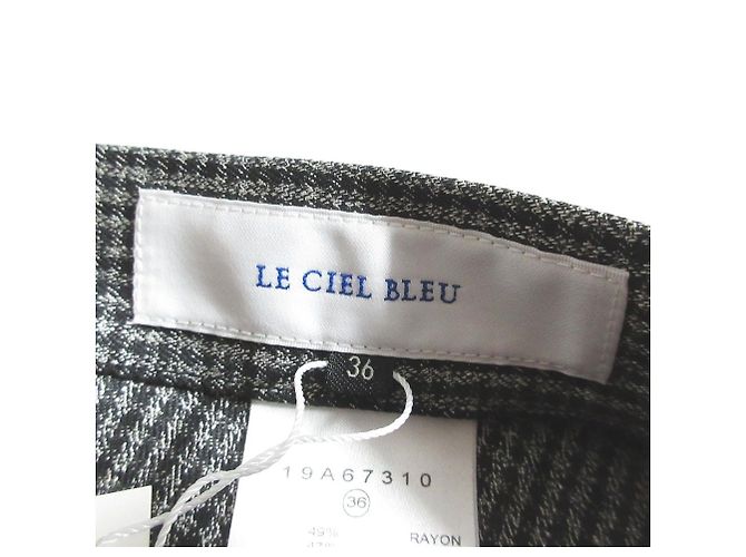 Autre Marque Falda larga Houndstooth LE CIEL BLEU Negro - vista 5
