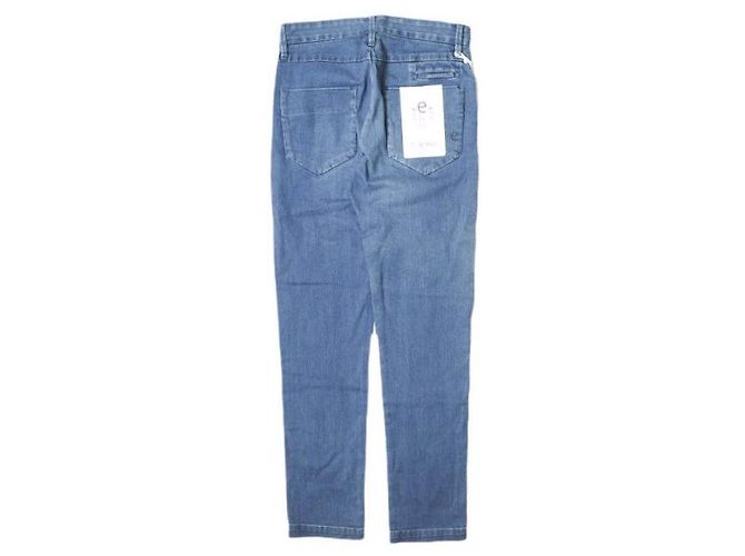 Autre Marque Pantalon en denim stretch en coton tapered Bleu Bleu Marine - vue 2