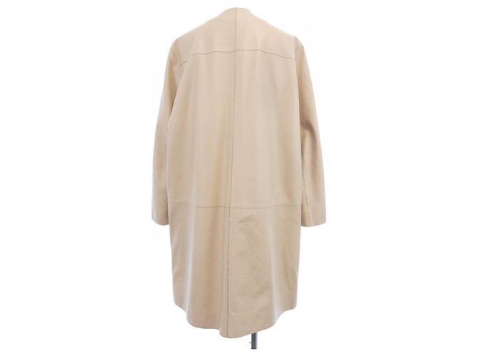 Hermès Hermes Lederkleid Beige - Ansicht 2
