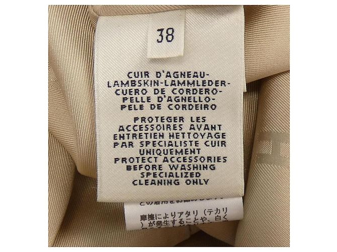 Hermès Hermes Lederkleid Beige - Ansicht 3