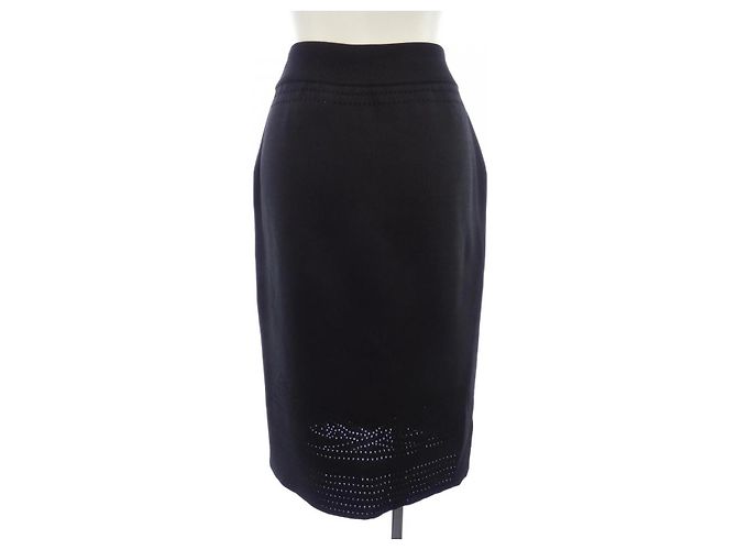 Hermès Falda de lana Hermes Negro - vista 2