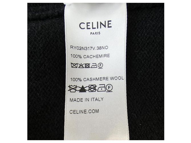 Céline Tejido 100% Cachemira Celine Negro - vista 3