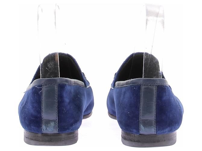 Gucci Mocassini blu in velluto - vista 5