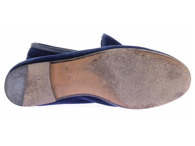Gucci Mocassini blu in velluto - vista 7