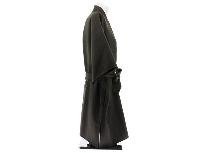 Dior Giacca in lana kaki a maniche corte Cachi - vista 3