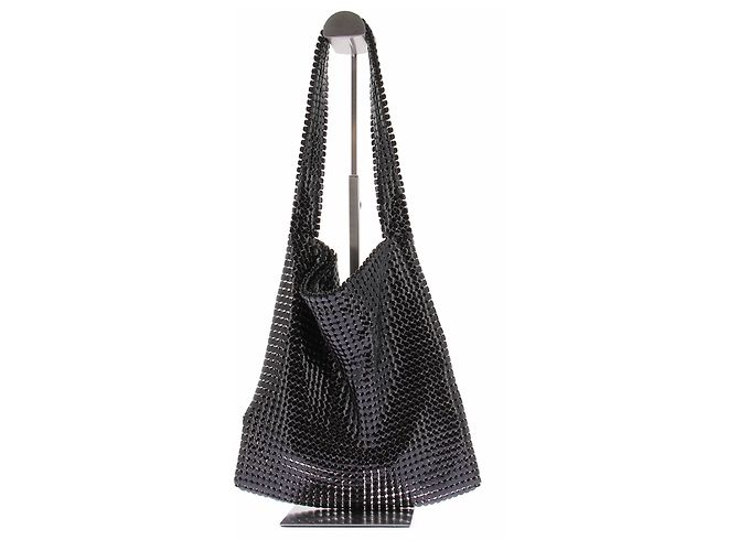 Paco Rabanne Borsa in maglia metallica Nero - vista 2