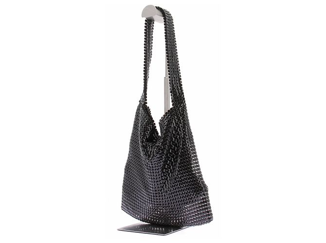 Paco Rabanne Borsa in maglia metallica Nero - vista 5