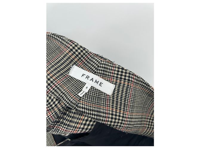 Frame Denim Calça com estampa de pied de poule Preto - vista 3