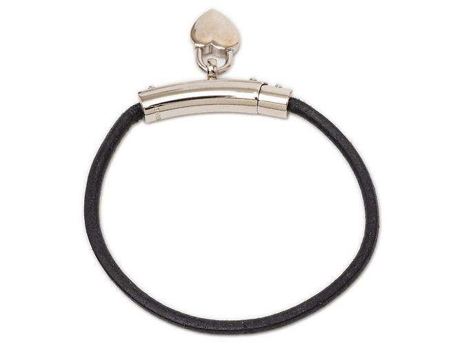 Pulsera de candado en forma de corazón Viviride de Hermès Negro Plata - vista 3