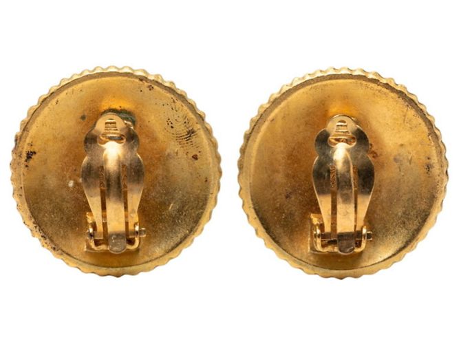 Timeless Pendientes de Clip Logo Coco Chanel Dorado - vista 2