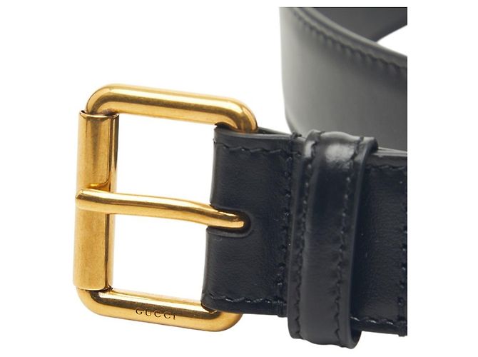 Schwarzer Kalbsleder-Gürtel von Gucci - Ansicht 4