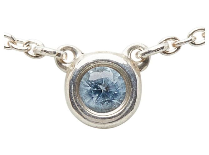 Aquamarin-Pendelkette von Tiffany & Co. Silber - Ansicht 3