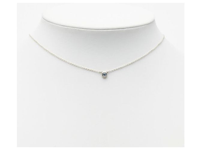 Aquamarin-Pendelkette von Tiffany & Co. Silber - Ansicht 9